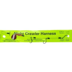 Better Baits Night Crawler Harness Red/White
