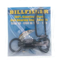 Billfisher Stainless Ball Bearing Snap Swivels Size 10-660 Lb Test Black Qty 1