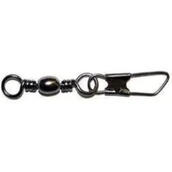 Eagle Claw Barrel Swivel w/Interlock Snap Black Qty 20