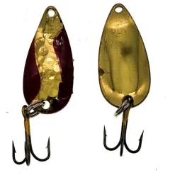 FAS Casting Spoons 1/8 Oz 2-1/8" Hammered Brass/Red (Bulk)