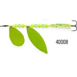 Mack's Lure Scorpion Salmon Spinner, Chartreuse Blades/Green & Chartreuse
