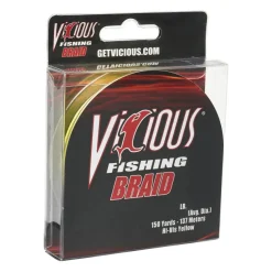 Vicious Braid 150 Yds Hi-Vis Yellow